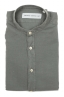 SBU 06158_SS Camicia con collo coreano in cotone verde 06