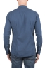SBU 06160_SS Camicia con collo coreano in cotone blu 05