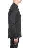 SBU 06161_SS Camicia con collo coreano in cotone nera 03