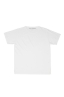 SBU 06256_SS T-shirt girocollo aperto in cotone fiammato bianco 06