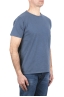 SBU 06264_SS T-shirt girocollo aperto in cotone fiammato blu indaco 02