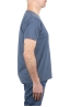 SBU 06264_SS T-shirt girocollo aperto in cotone fiammato blu indaco 03