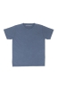 SBU 06264_SS T-shirt girocollo aperto in cotone fiammato blu indaco 06