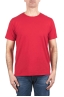 SBU 06266_SS T-shirt girocollo aperto in cotone fiammato rosso 01