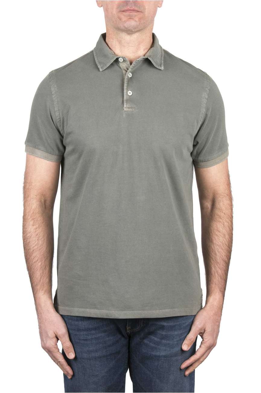 SBU 06310_SS Polo in piqué a maniche corte verde 01
