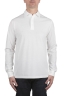 SBU 06319_SS Polo in cotone leggero a maniche lunghe bianca 01