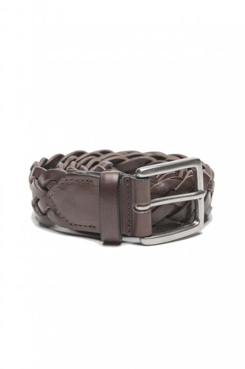 SBU 01236 Braided leather belt 01