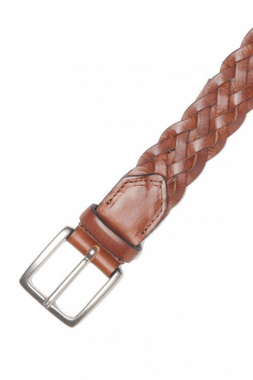 SBU 01237 Braided leather belt 01