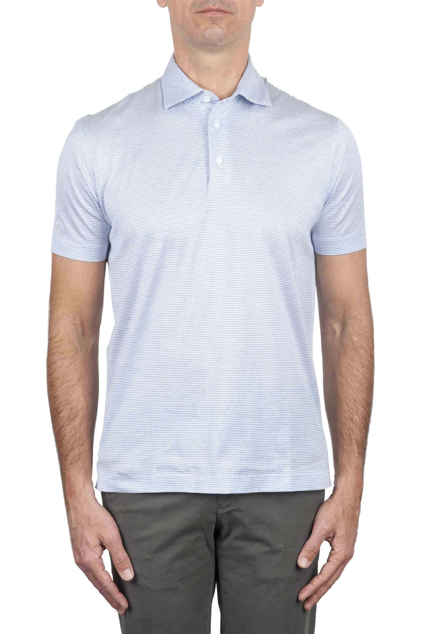 SBU 01261 Striped cotton polo shirt 01