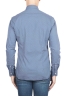 SBU 01303 幾何学模様の青い綿のシャツ 04