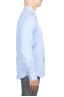 SBU 01307 Plain soft cotton blue flannel shirt 03