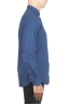 SBU 01308 Plain soft cotton indigo flannel shirt 03