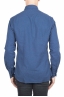 SBU 01308 Plain soft cotton indigo flannel shirt 04