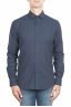 SBU 01309 Plain soft cotton blue navy flannel shirt 01
