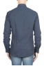 SBU 01309 Camisa de franela azul marino de algodón suave 04