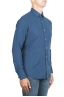 SBU 01315 Indigo cotton twill shirt 02