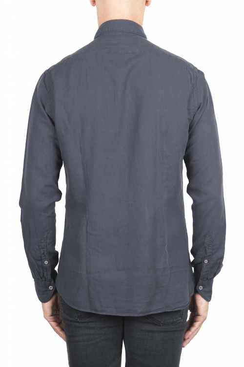 SBU 01316 Grey cotton twill shirt 01