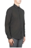 SBU 01318 Black cotton twill shirt 02