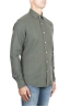 SBU 01319 Green cotton twill shirt 02