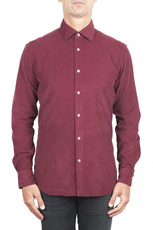 SBU 01322 Camicia in velluto di cotone rossa 01