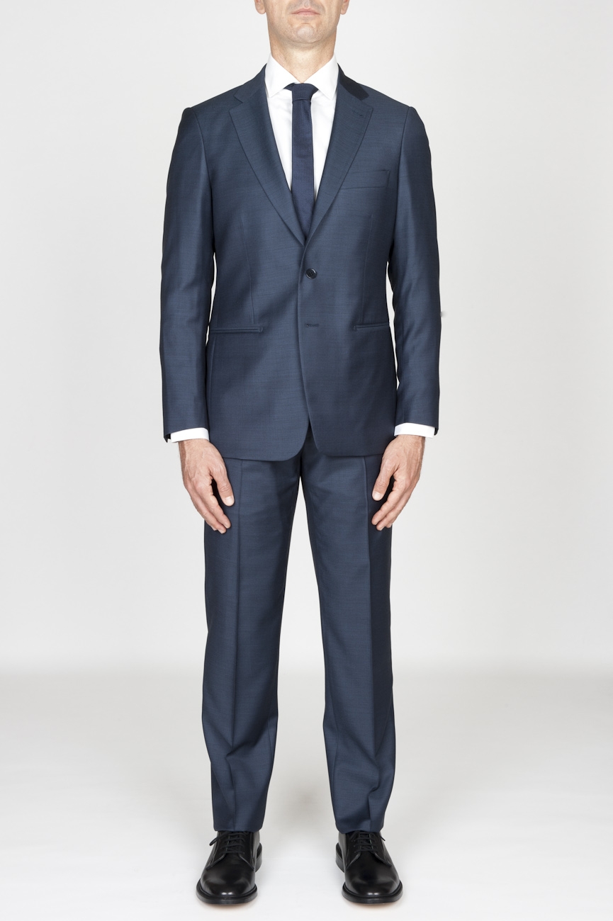SBU - Strategic Business Unit - MenS Blue Cool Wool Formal Suit Blazer And Trouser