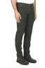 SBU 01461 Jeans elasticizzato in velluto millerighe a coste sovratinto prelavato verde 02