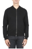 SBU 01463 Black cotton jersey bomber sweatshirt 01
