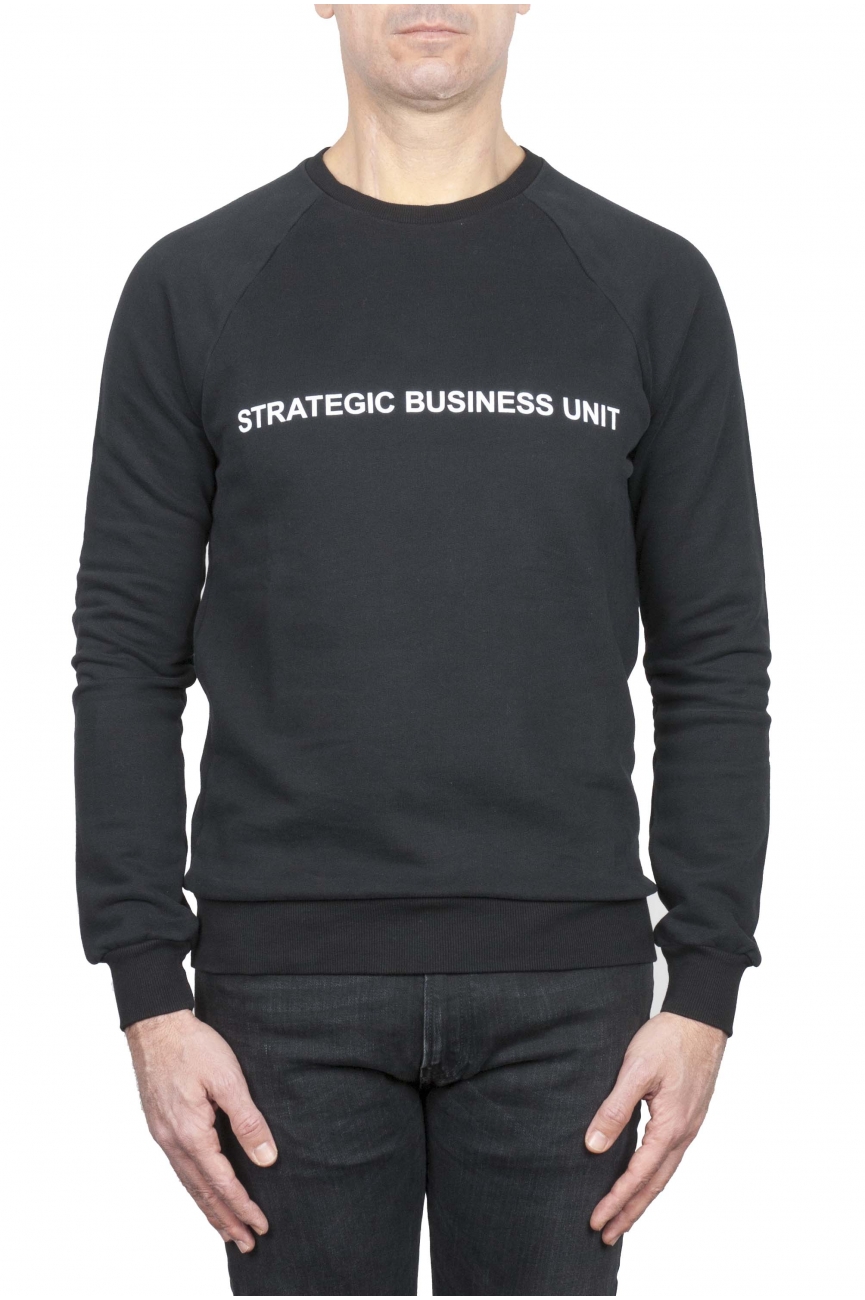 SBU 01467 Strategic Business Unitロゴプリントクルーネックスウェットシャツ 01