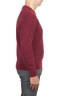 SBU 01472 Suéter rojo de cuello redondo en lana boucle merino extra fina 03