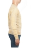 SBU 01476 Yellow crew neck wool sweater faded effect 03