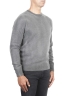 SBU 01480 Grey crew neck wool sweater faded effect 02