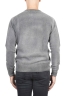 SBU 01480 Grey crew neck wool sweater faded effect 04