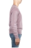 SBU 01481 Pink crew neck wool sweater faded effect 03