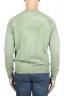 SBU 01482 グリーンのクルーネックウールのセーターが退色効果 04