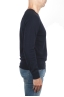 SBU 01492 Blue round neck raw cut neckline and raglan sleeve sweater 03