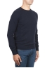 SBU 01493 Navy blue round neck raw cut neckline and raglan sleeve sweater 02