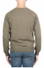 SBU 01497 Green round neck raw cut neckline and raglan sleeve sweater 04