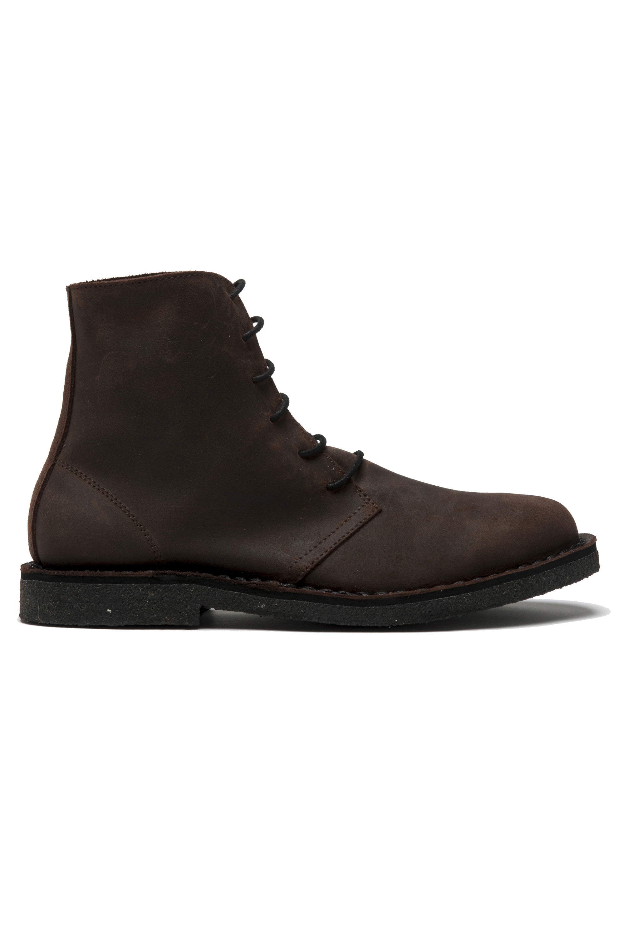 SBU 01509 Classic high top desert boots in brown oiled calfskin leather 01