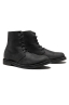 SBU 01511 Classic high top desert boots in pelle spalmata nera 02