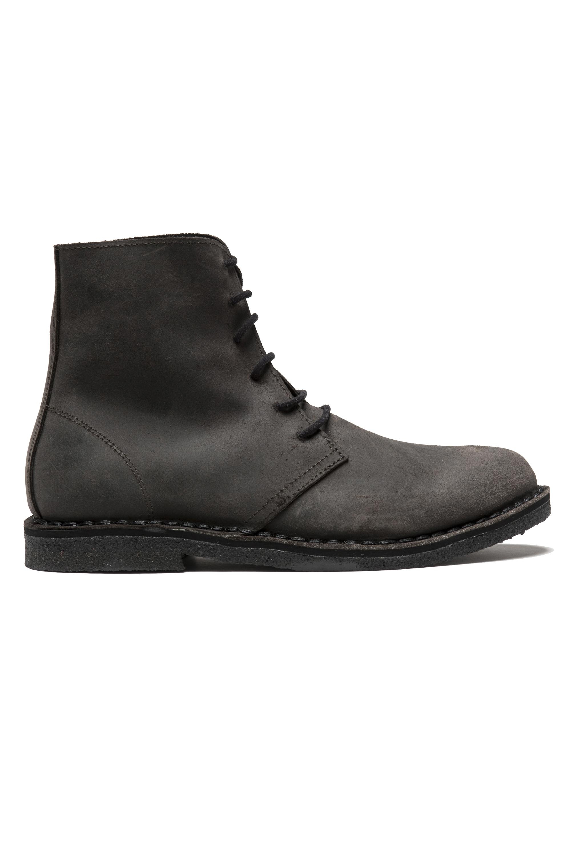 SBU 01512 Classic high top desert boots in brown waxed calfskin leather 01
