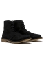 SBU 01513 Classic high top desert boots in black suede calfskin leather 02