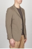 SBU - Strategic Business Unit - Single Breasted Unlined 2 Button Jacket In Pale Brown Cotton Blend