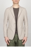 SBU - Strategic Business Unit - Single Breasted Unlined 2 Button Jacket In Grey Cotton And Silk
