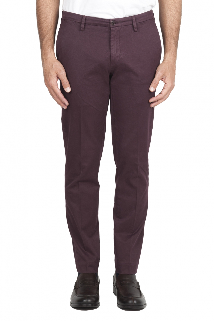SBU 01535 Classic chino pants in red stretch cotton 01