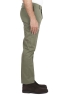 SBU 01538 Pantalones chinos clásicos en algodón elástico verde 03