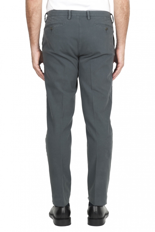 SBU 01540 Pantalones chinos clásicos en algodón elástico gris 01