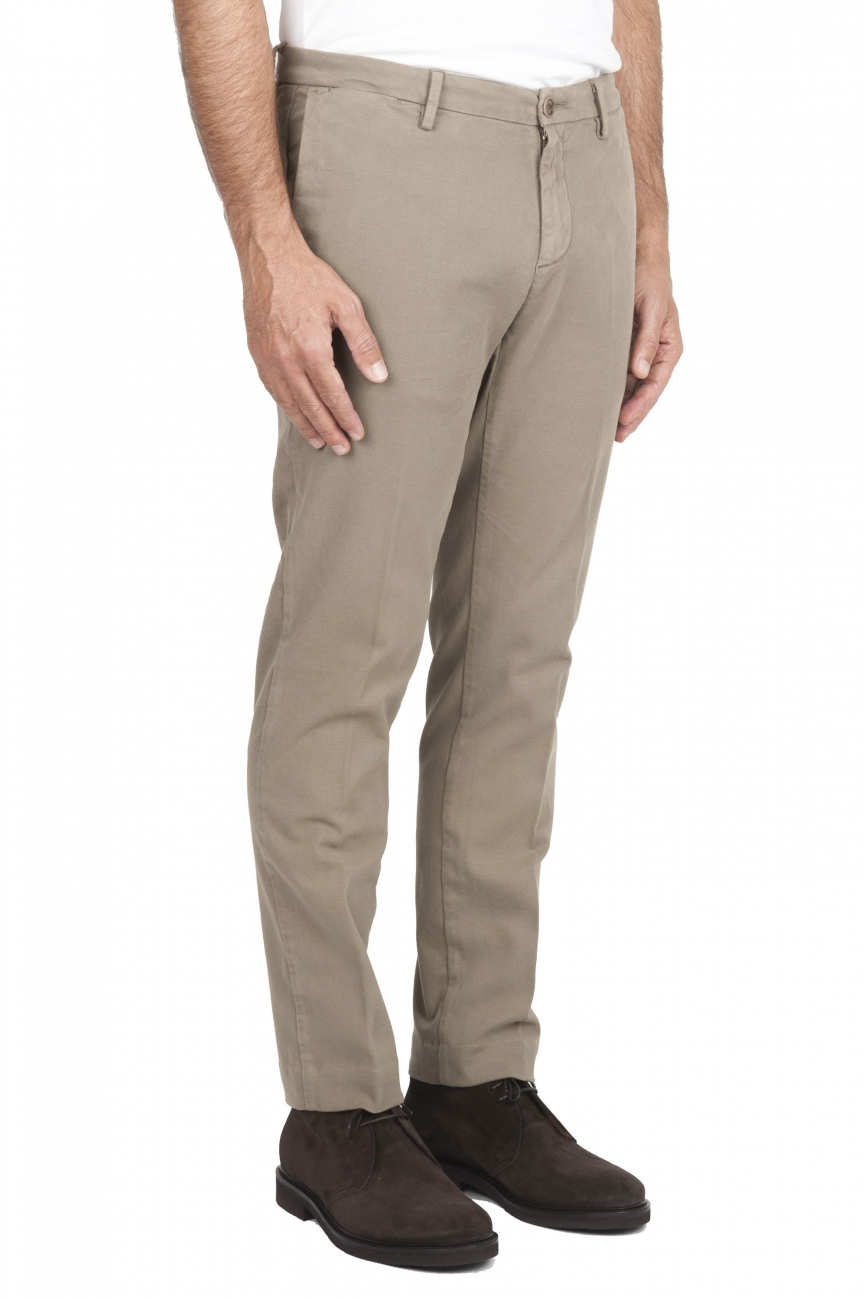 SBU 01541 Classic chino pants in beige stretch cotton 02