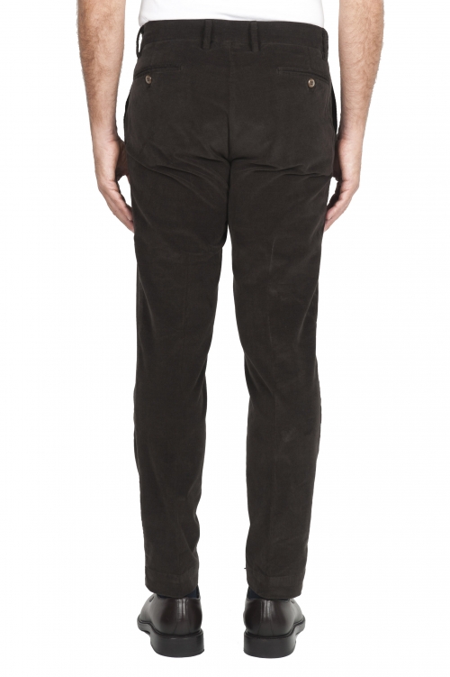 SBU 01547 Classic chino pants in brown stretch cotton 01