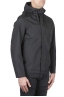 SBU 01557 Technical waterproof hooded windbreaker jacket black 02