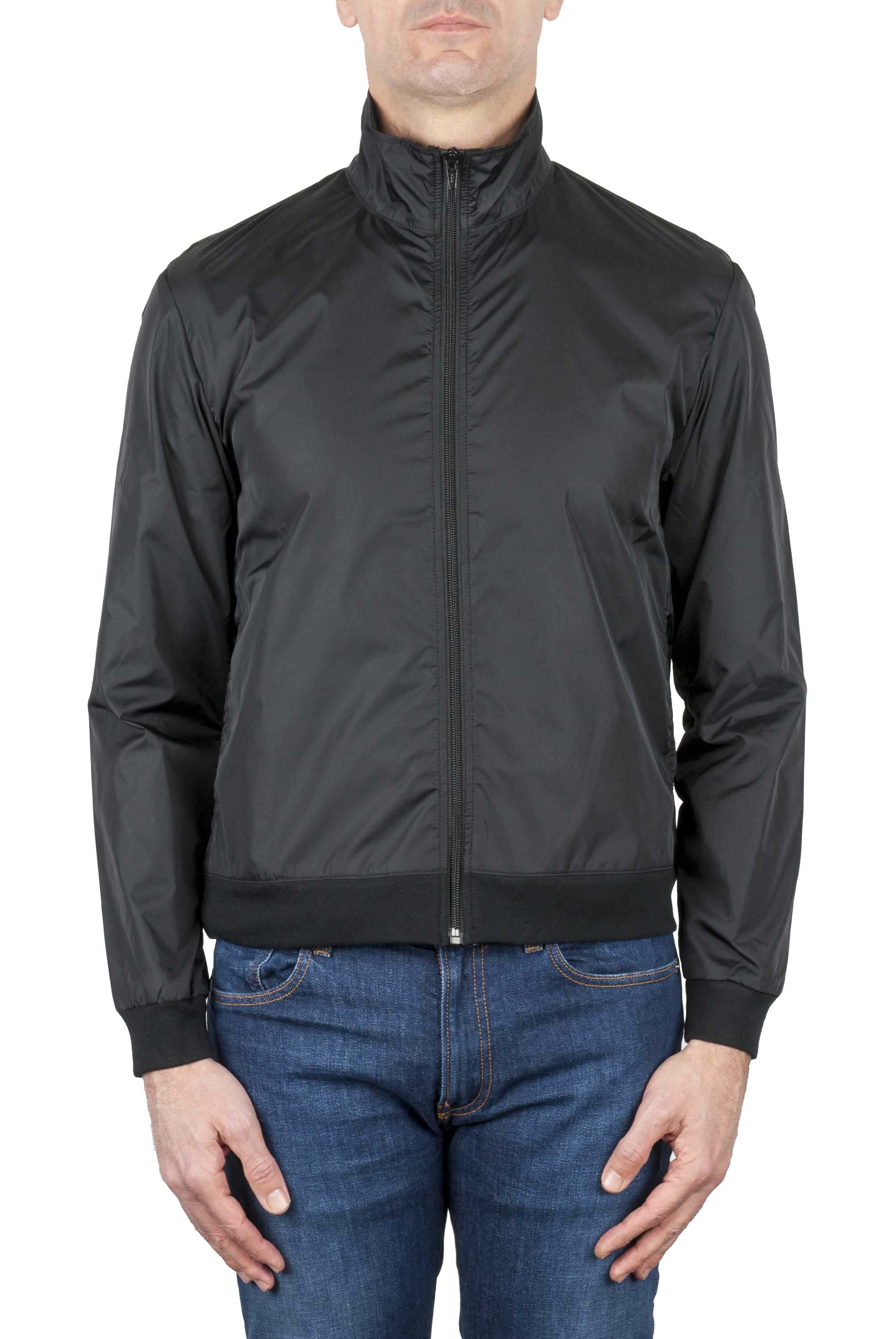 SBU 01565 Windbreaker bomber jacket in black ultra-lightweight nylon 01